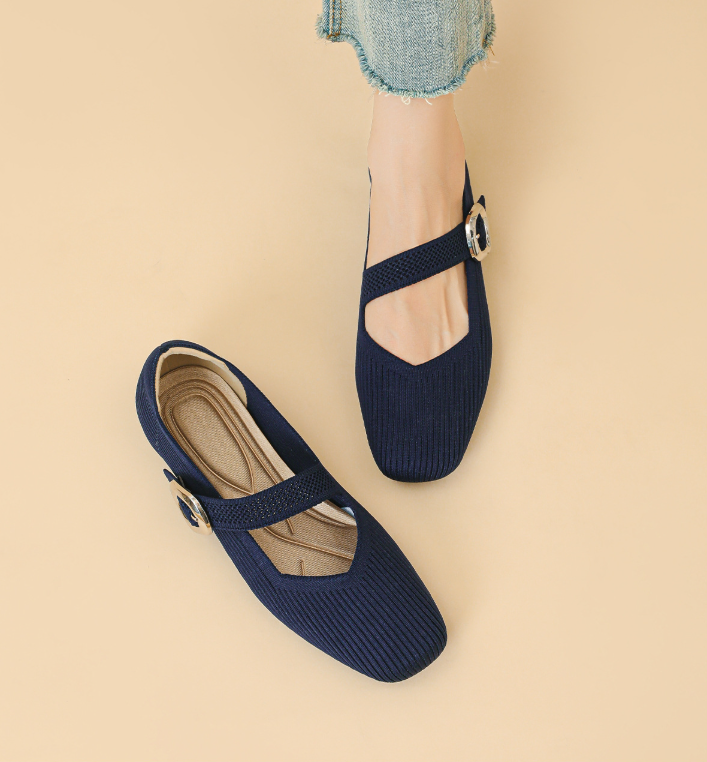 Caitlin - Wide Fit Comfort Flats