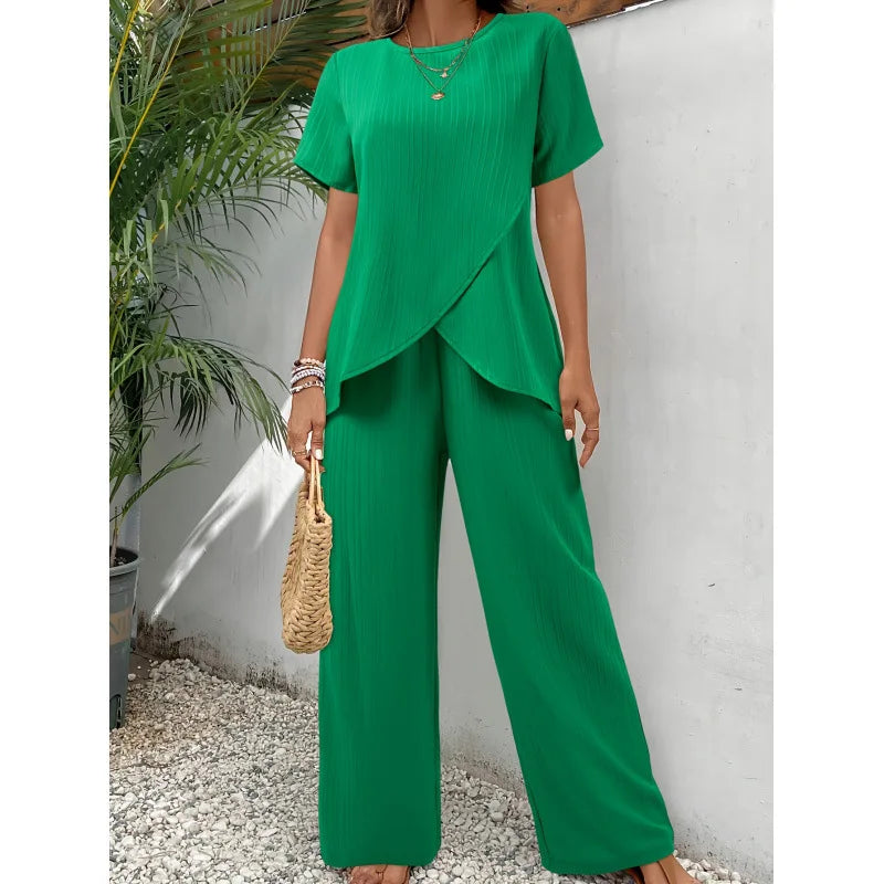 Lorrina - Elegant Soft Two-Piece Set