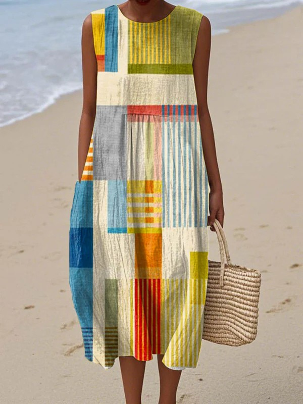 Eve™ - Geometric Midi Dress