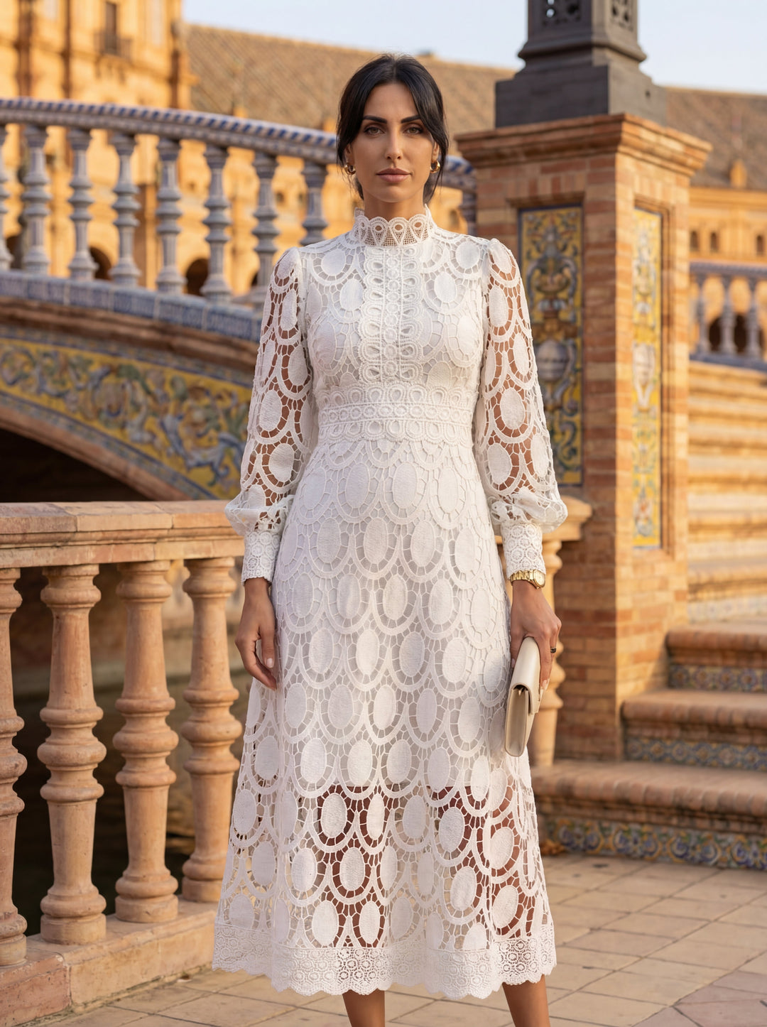 Ruby - Elegant Silk Carmona Dress