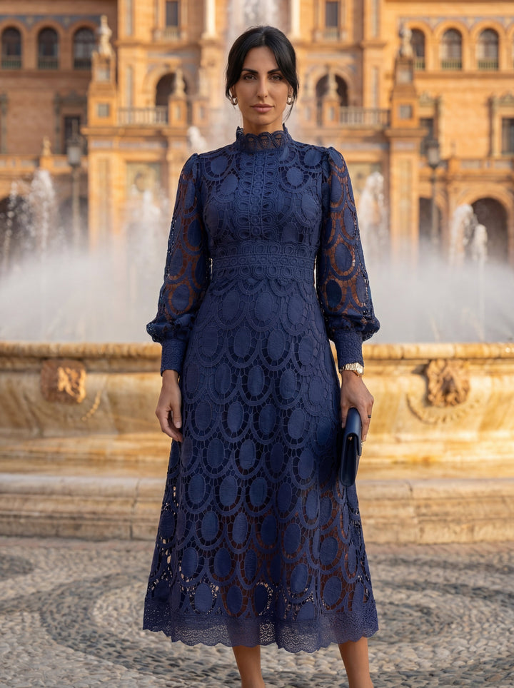Ruby - Elegant Silk Carmona Dress