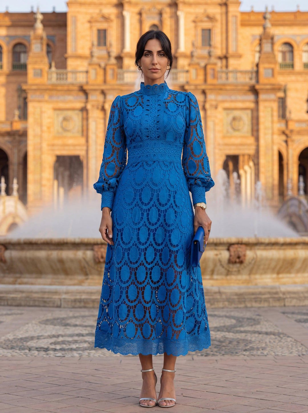 Ruby - Elegant Silk Carmona Dress