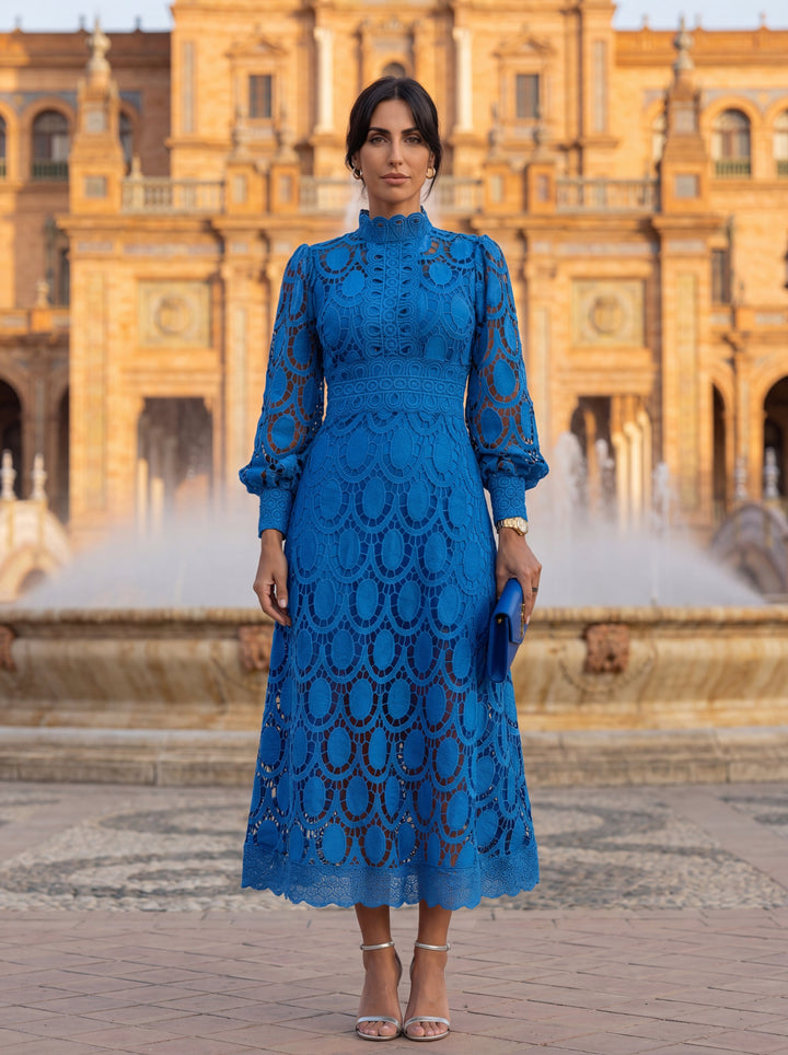 Ruby - Elegant Silk Carmona Dress