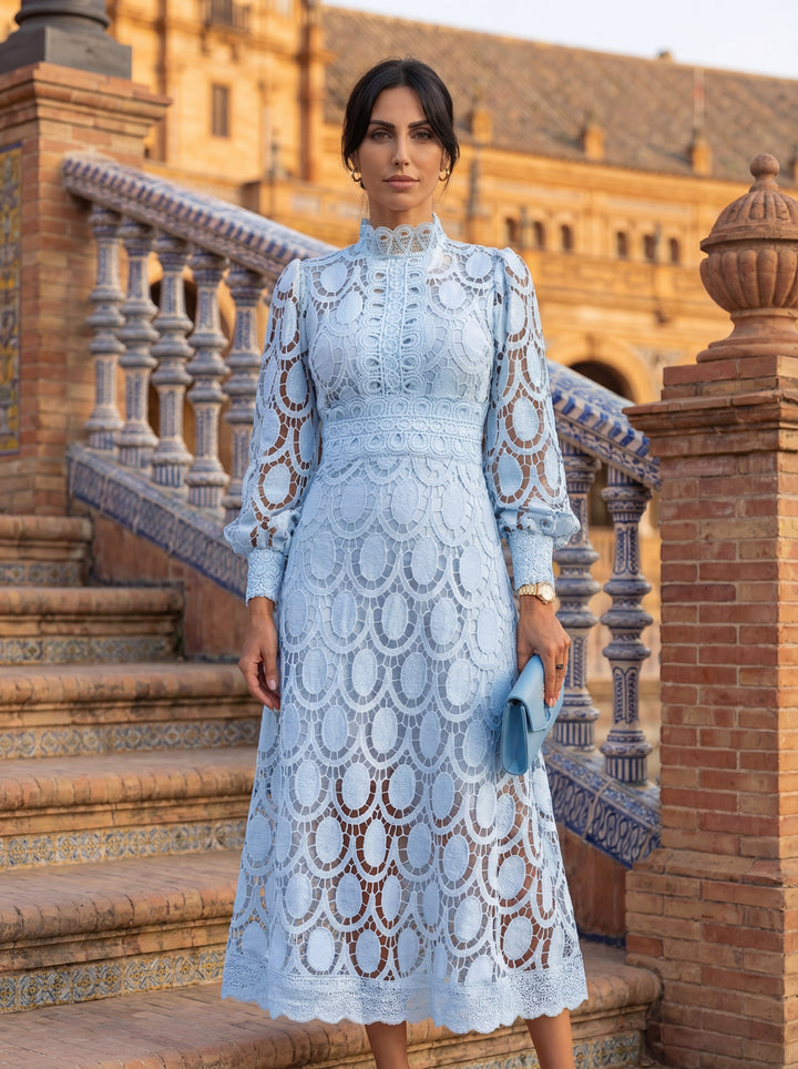 Ruby - Elegant Silk Carmona Dress
