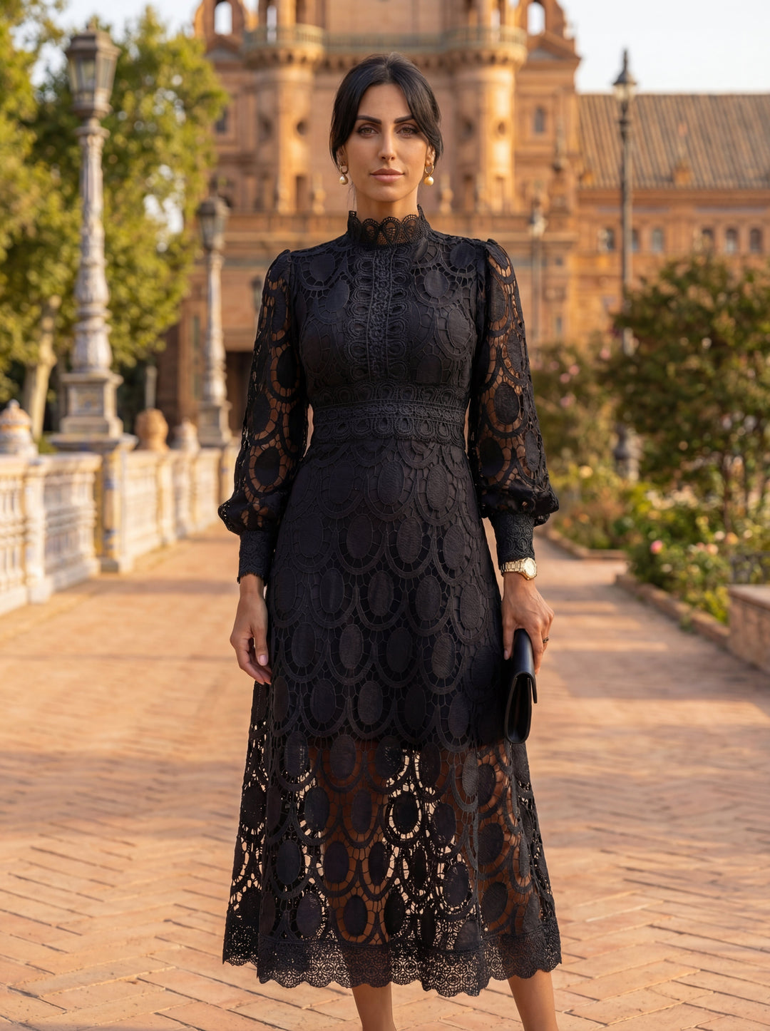Ruby - Elegant Silk Carmona Dress