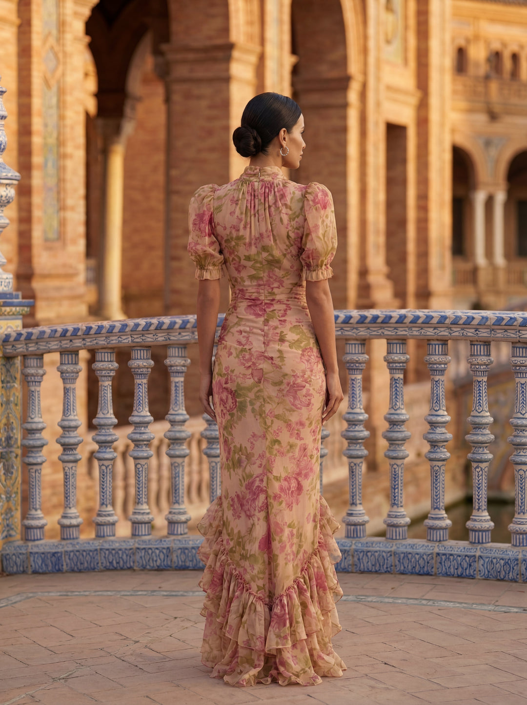 Isabella - Elegant Silk Rosario Dress