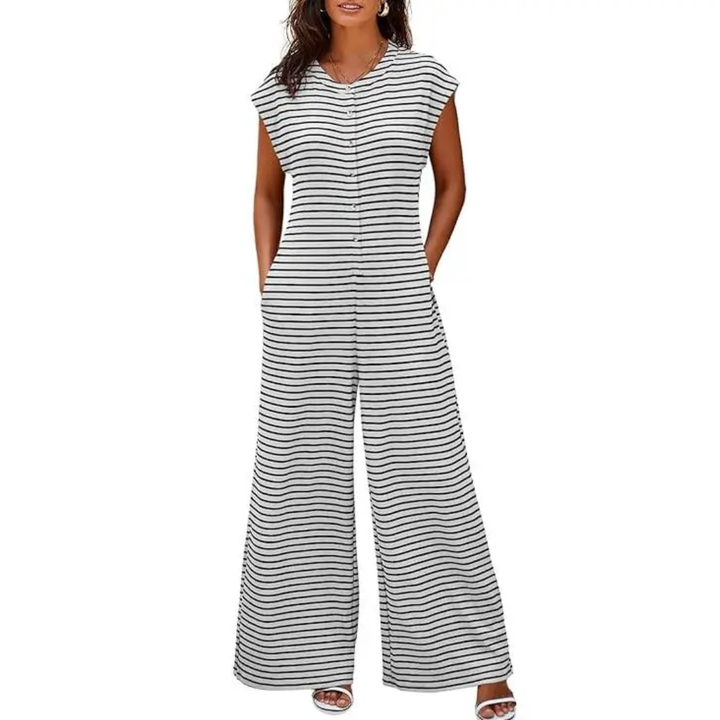 JOSLYN™ – Relaxed Striped Wide-Leg Jumpsuit