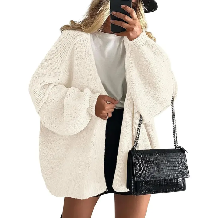 WINONA™ – Cozy Oversized Lantern Sleeve Cardigan