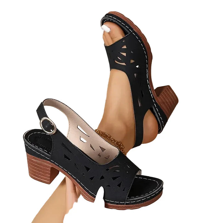 Alina – Ankle Strap Block Heel Sandals