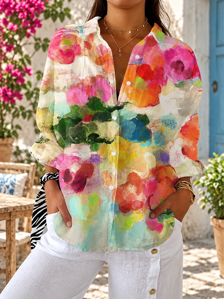 Elara – Watercolor Dreams Blouse