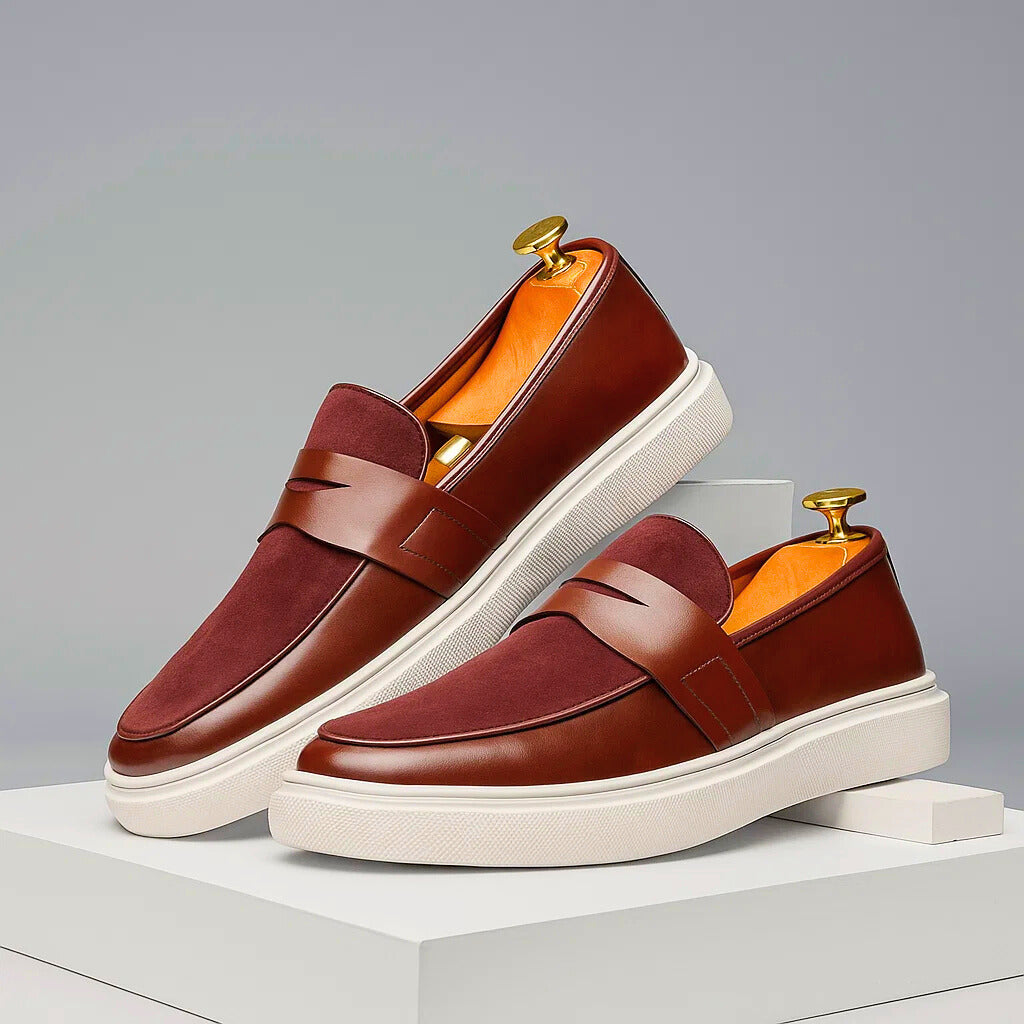 Lewis – Leather and Suede Loafers