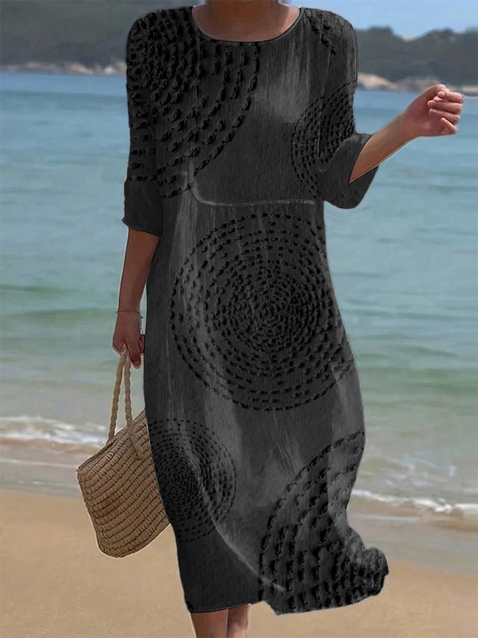 Dovie - Casual Embroidered Dress for Women