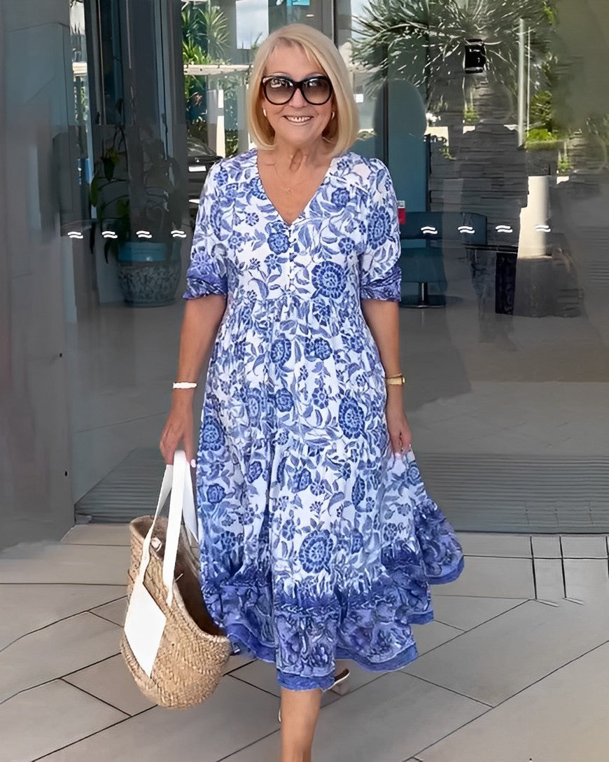 Keisha - Graceful V-Neck Floral