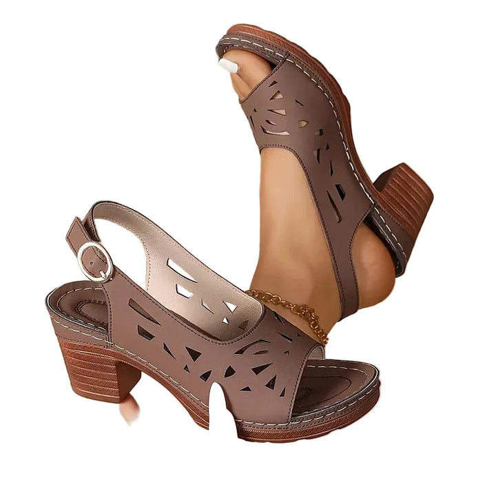 Alina – Ankle Strap Block Heel Sandals