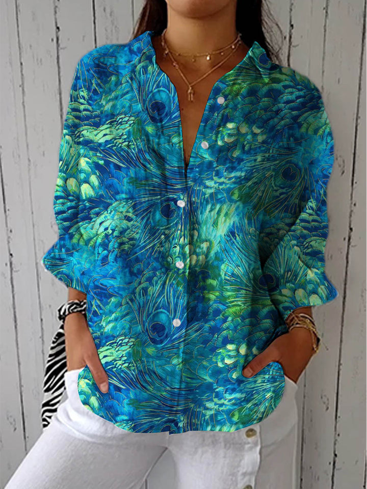 Florina – Peacock Grace Blouse