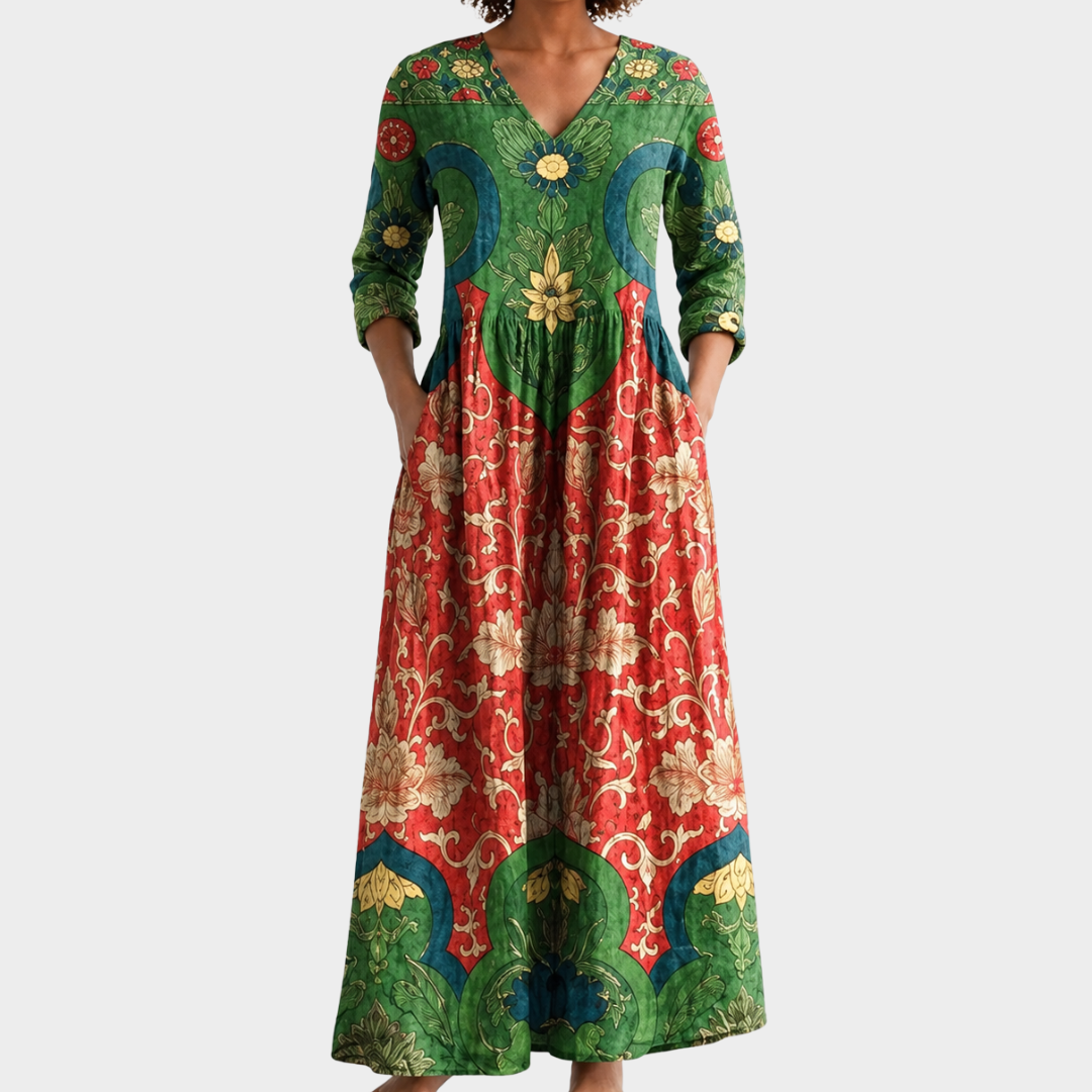 Judith - Vintage Floral Maxi Dress