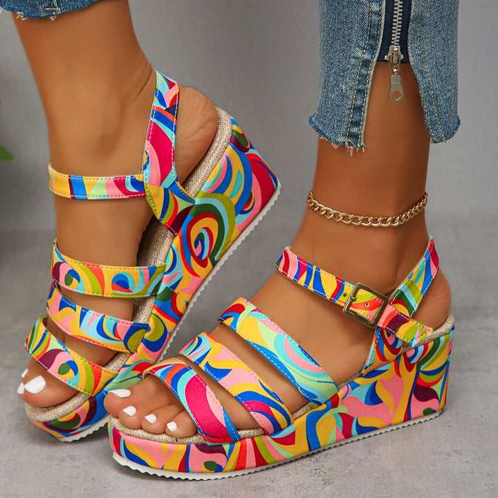 Solene - Platform Ankle Strap Sandals for Effortless Height