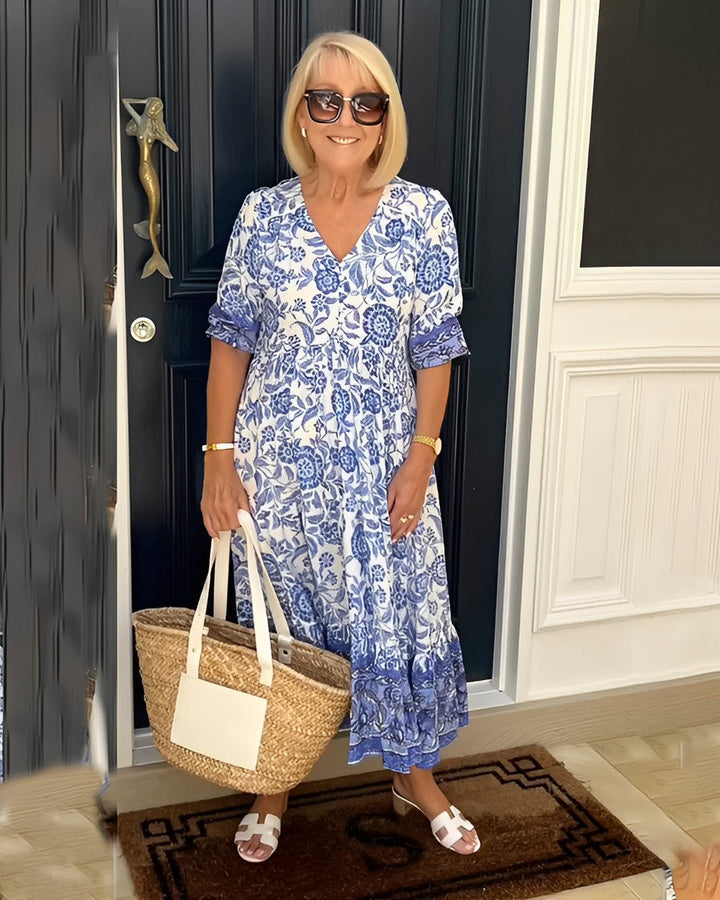 Keisha - Graceful V-Neck Floral
