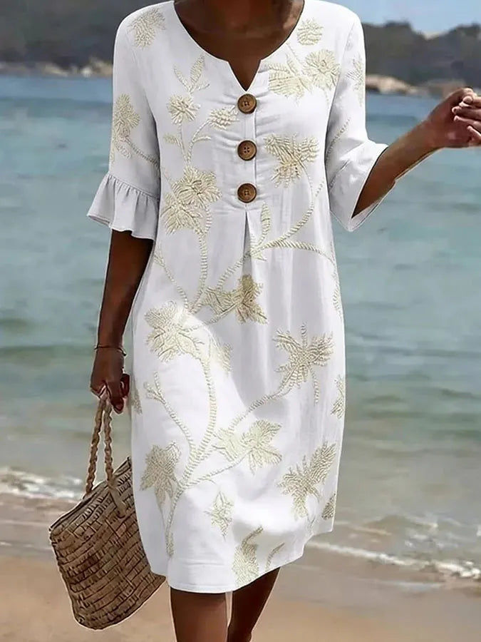 Opal - Casual Women's Floral Print Dress