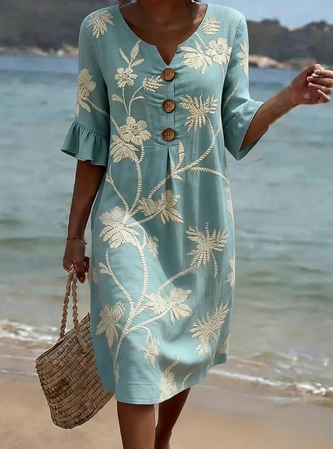 Wren - Casual Floral Print Dress for Women