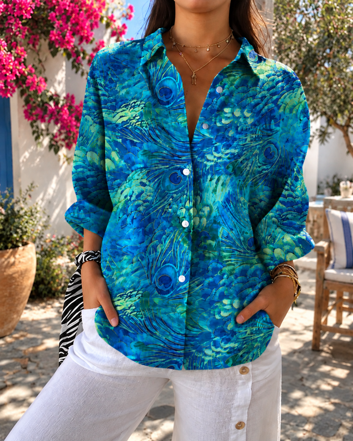 Florina – Peacock Grace Blouse