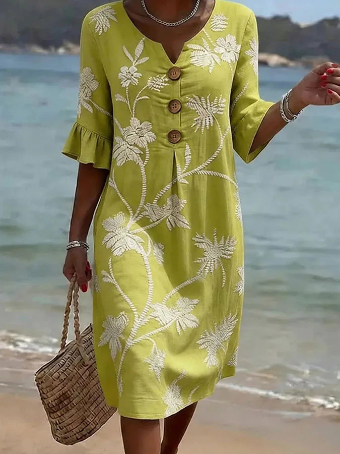 Elowen - Casual Floral Print Dress for Women