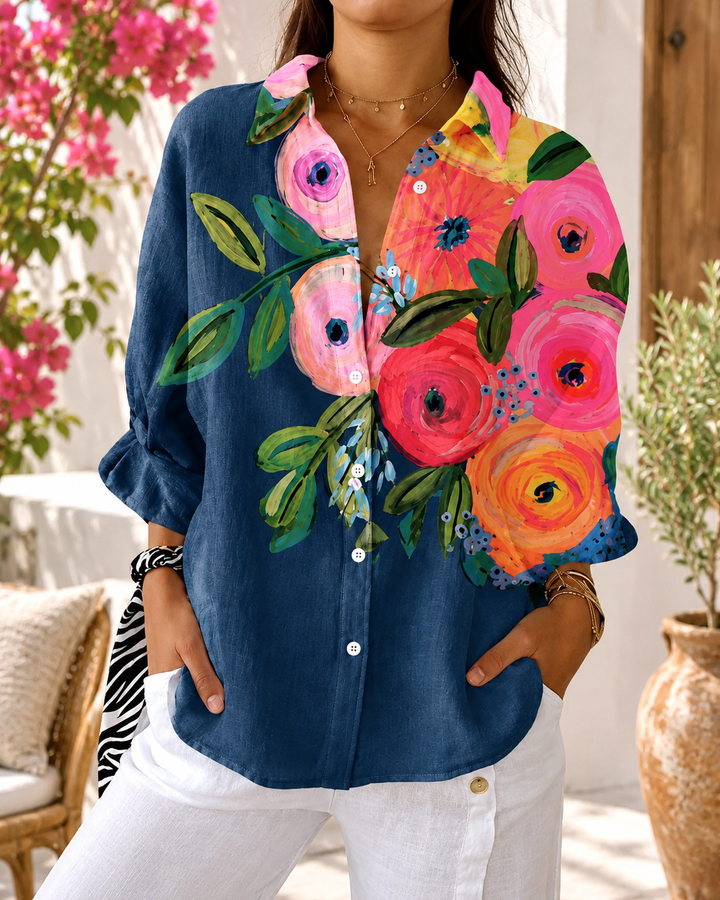 Tina - Light and Colorful Printed Blouse