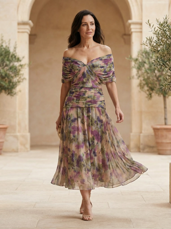 Evie - Elegant Silk Santana Dress