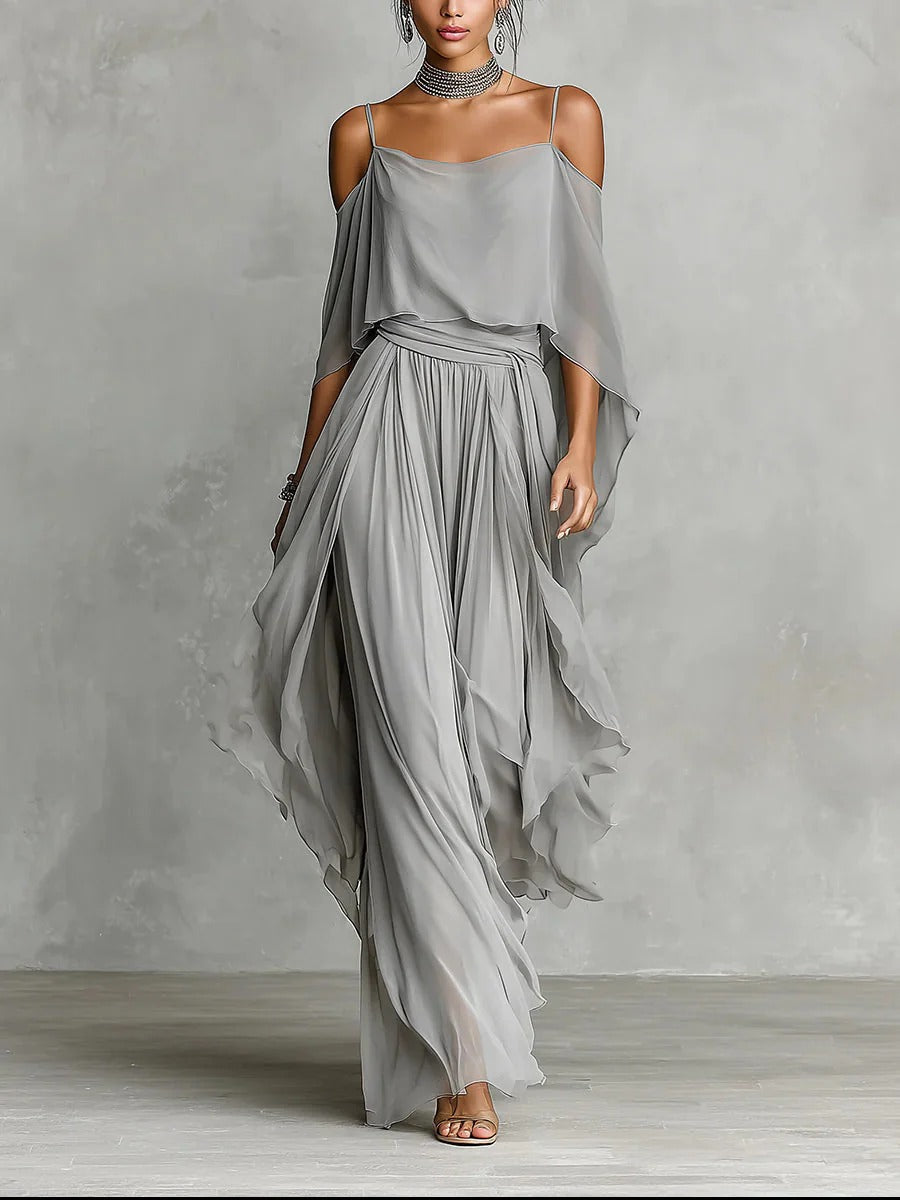 Ivah - Off-Shoulder Flowy Set