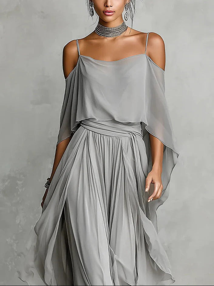 Ivah - Off-Shoulder Flowy Set