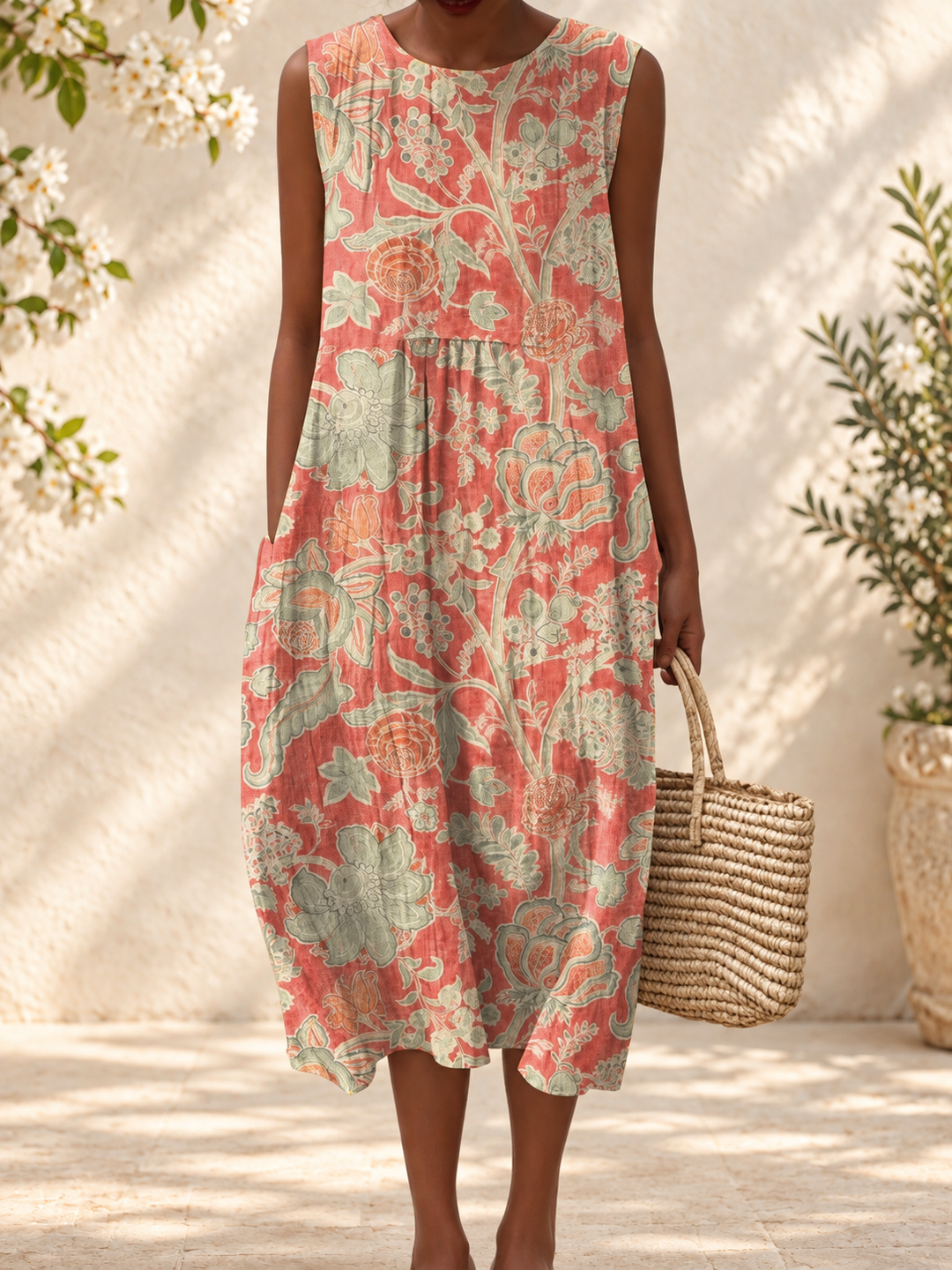 Beth™ - Floral Midi Dress — spring setting