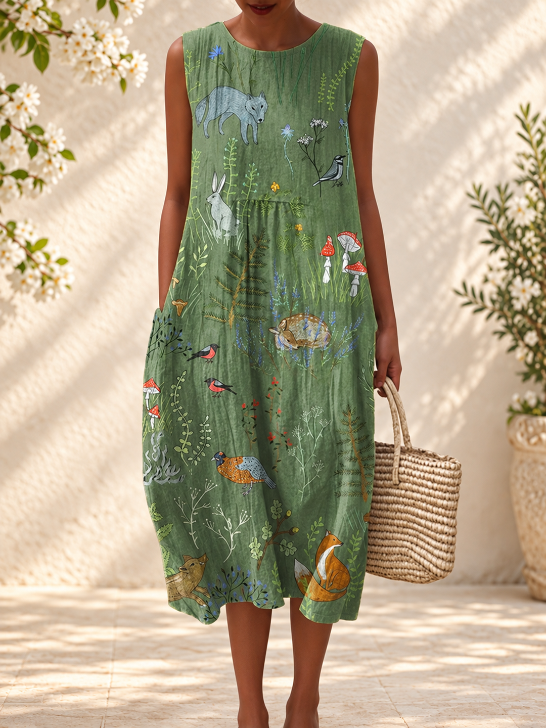 HOPE - Forest Midi Dress — spring setting