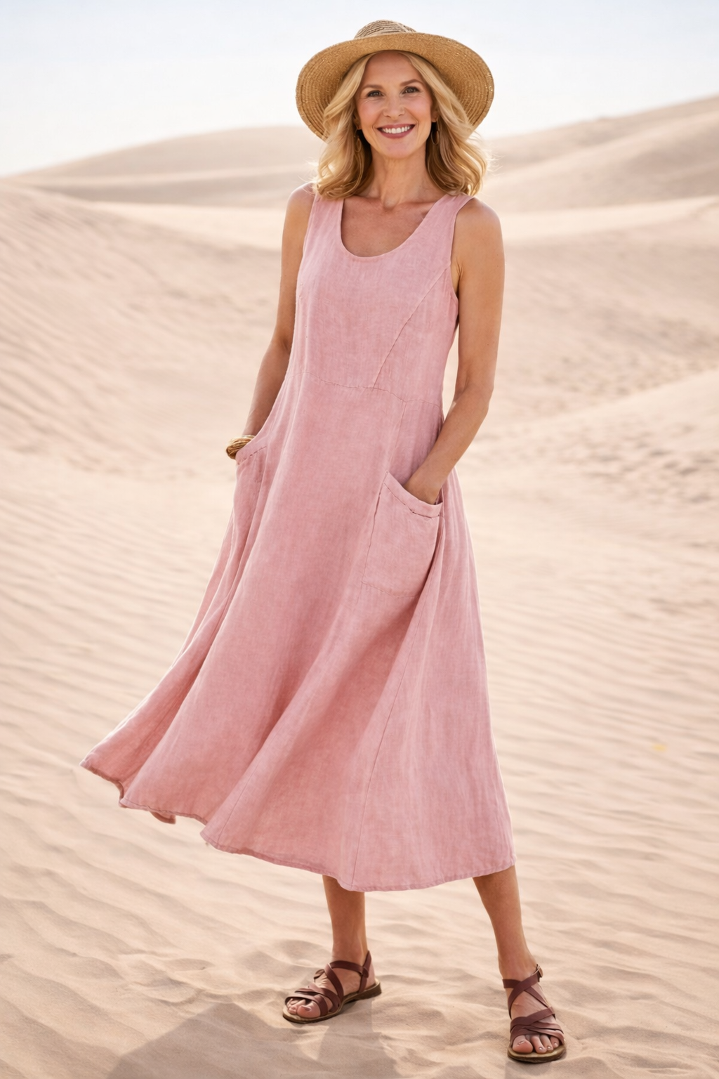 LUNA - Comfortable A-Line Midi Dress