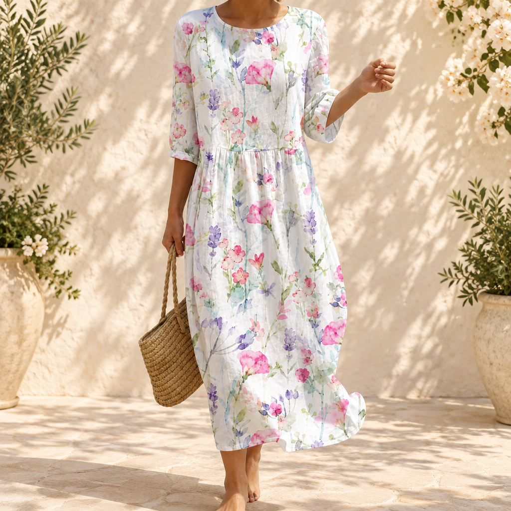 Maren dress with Light Dresses exact spring background
