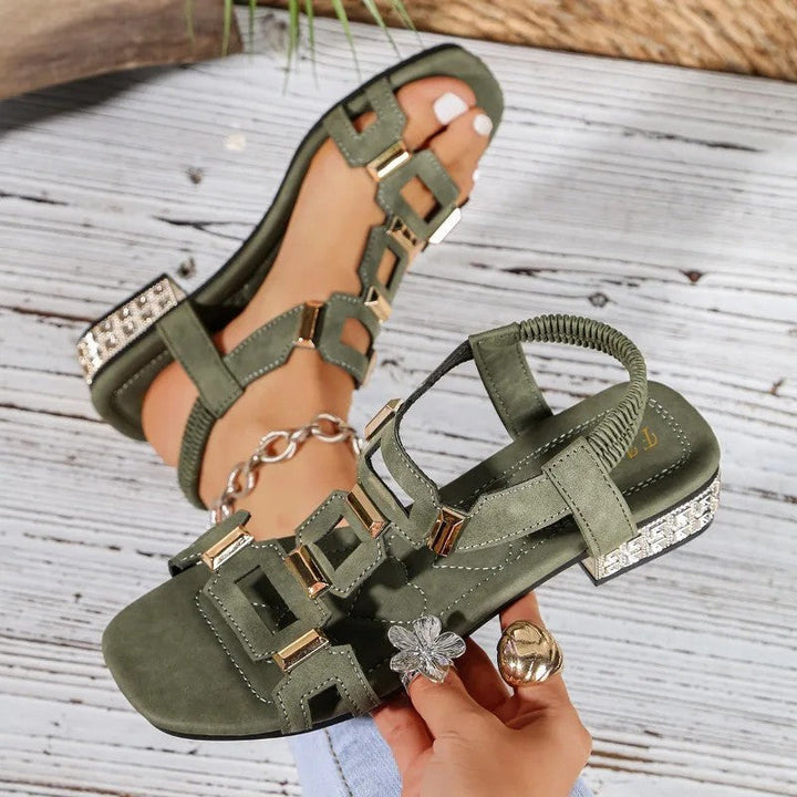 Laraine - Embellished Slingback Flats