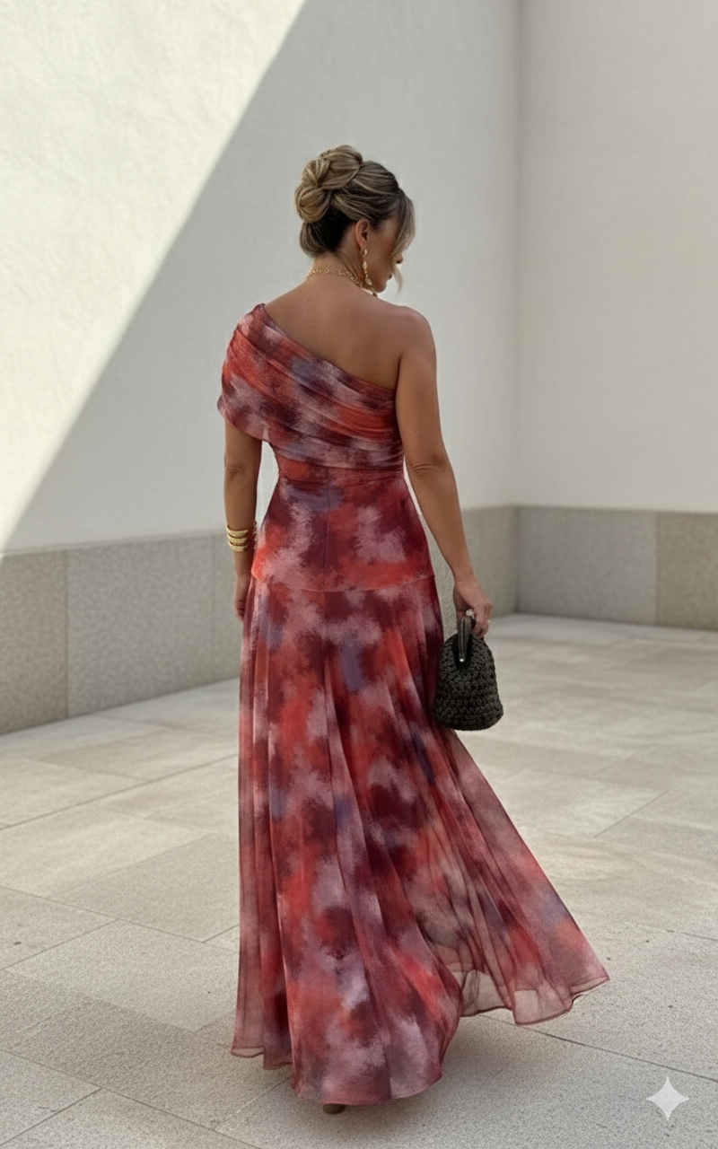 Zafira - Timeless Flowing Satin Maxi Dress