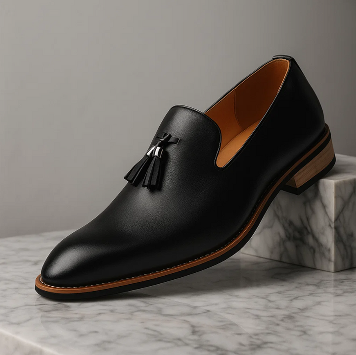 Zachariah - Leather Loafers with Tassel Detail