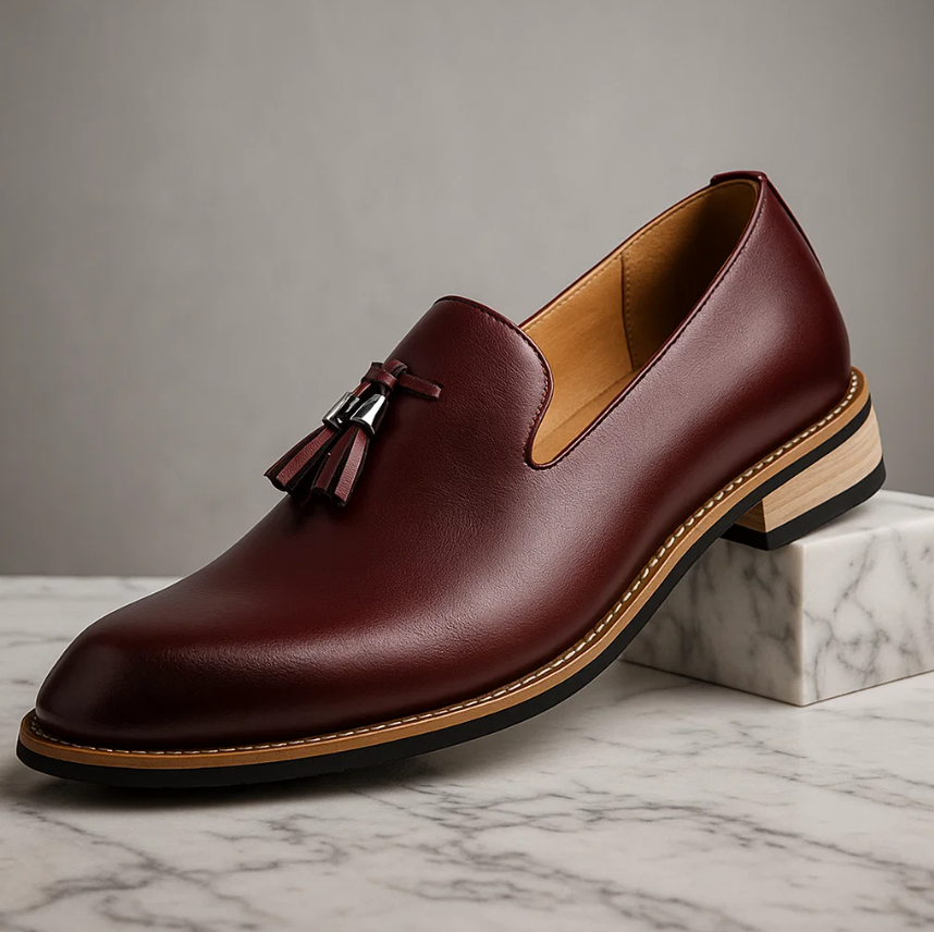 Zachariah - Leather Loafers with Tassel Detail