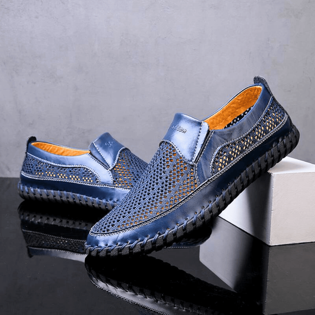 Ethan - Breathable Leather Slip-On Shoes