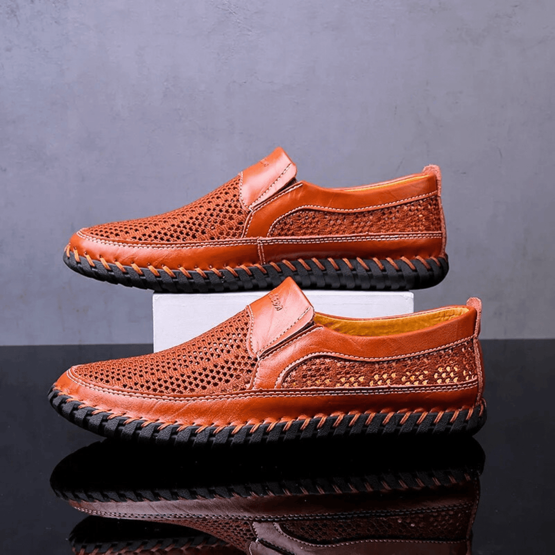 Ethan - Breathable Leather Slip-On Shoes
