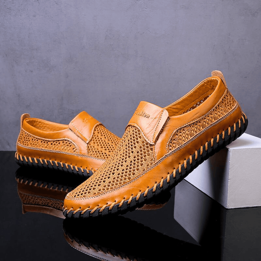 Ethan - Breathable Leather Slip-On Shoes