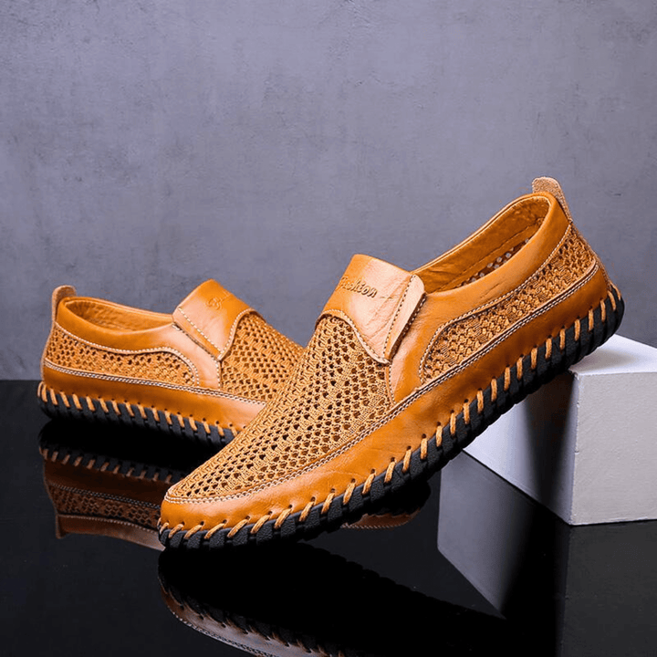 Ethan - Breathable Leather Slip-On Shoes