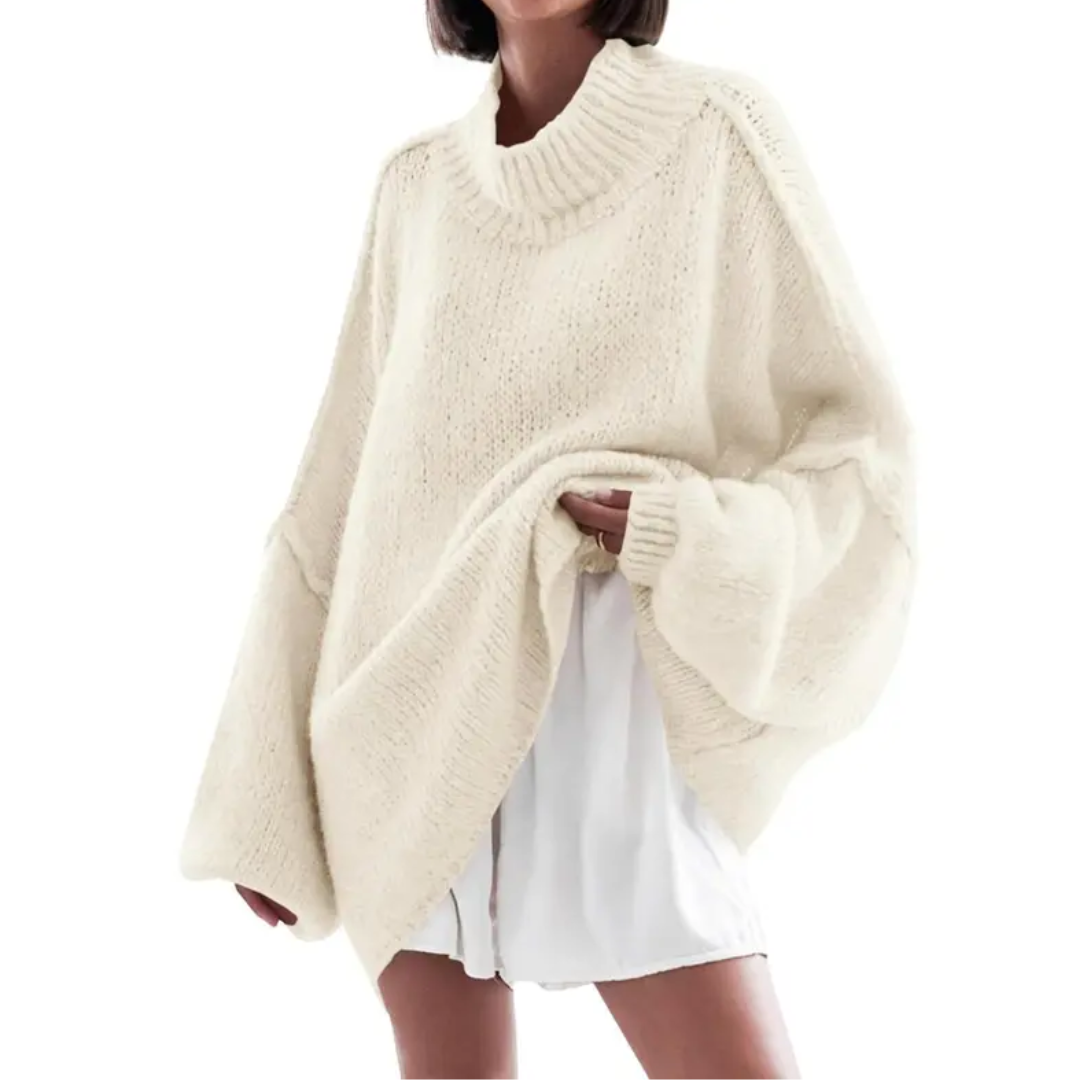NORI™ – Relaxed Ribbed Knit Tunic Sweater